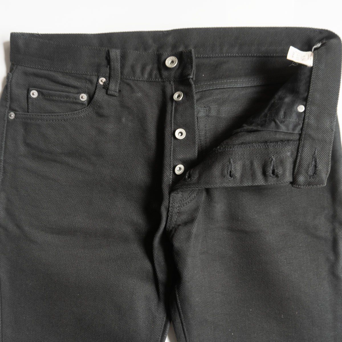 雰囲気抜群】IRON HEART【黒鎧 極厚 21oz ブラックデニムパンツ】W34