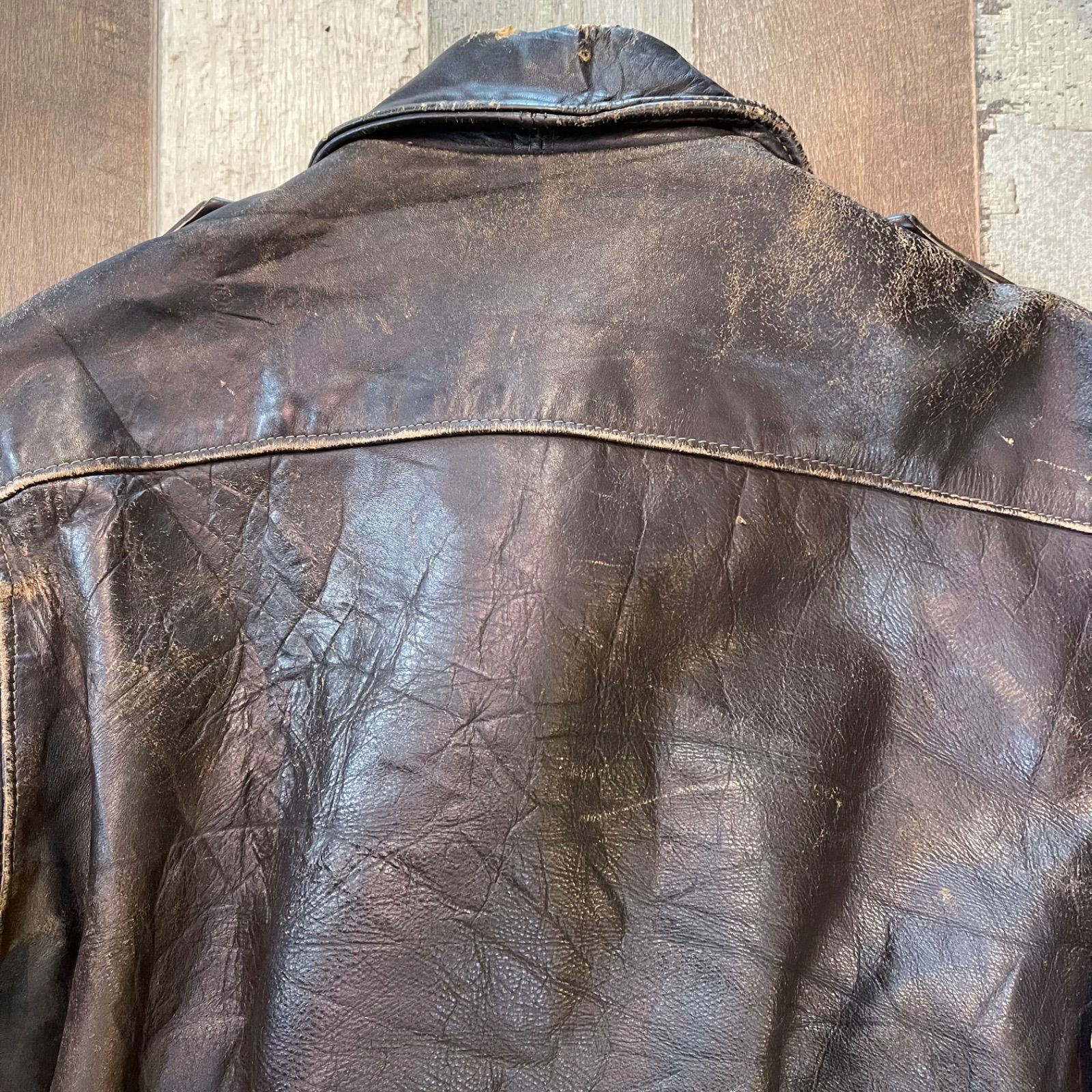 Vintage 50s〜60s A-2タイプ レザージャケット ビンテージ 1960年代 A-2 レザージャケット | ヴィンテージ - 古着屋