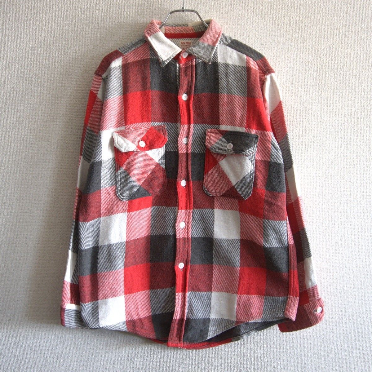 60 s サイズM BIG MAC チェック ネルシャツ 15-15 1 2 ヴィンテージ ビッグマック