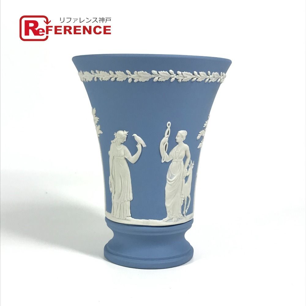 WEDGWOOD ウエッジウッド 花瓶 ロゴ ペールブルー ブルー