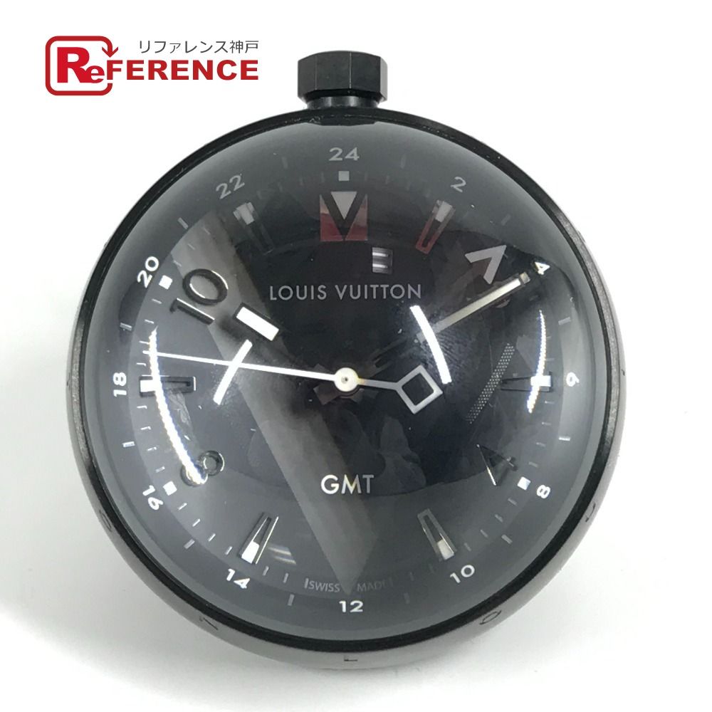 LOUIS VUITTON ルイヴィトン 置時計 タンブール GMT タンブールGMT Q 1 000 SS ブラック