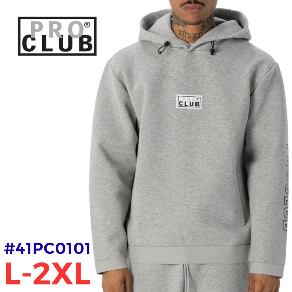 新品 (L-2XL) PRO CLUB (プロクラブ) プルオーバーパーカー (ヘザー 