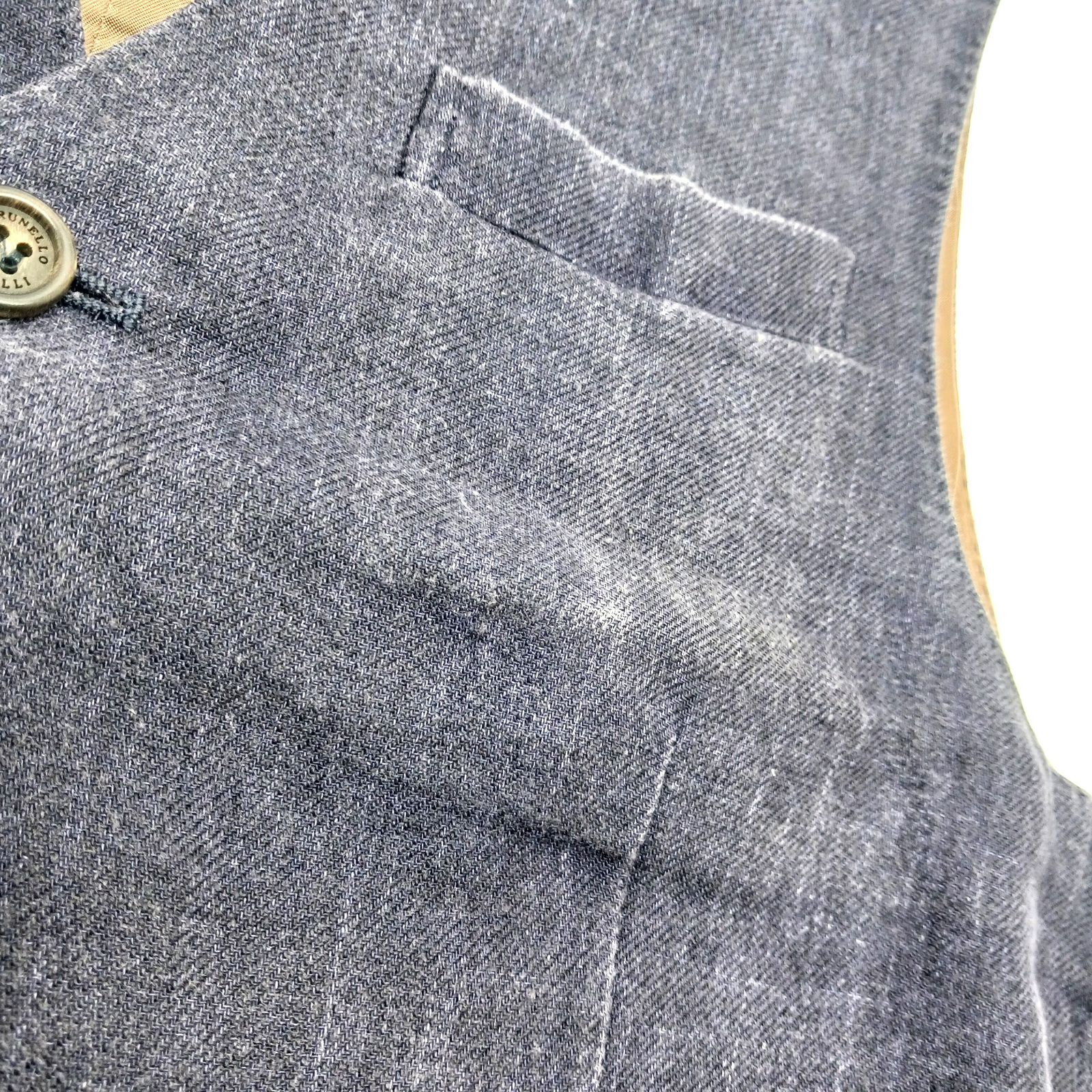 【ブルネロクチネリ】ベスト　ジレ デニム　インディゴ Brunello Cucinelli ブルネロクチネリ ベスト ジレ サイズ46 デニム