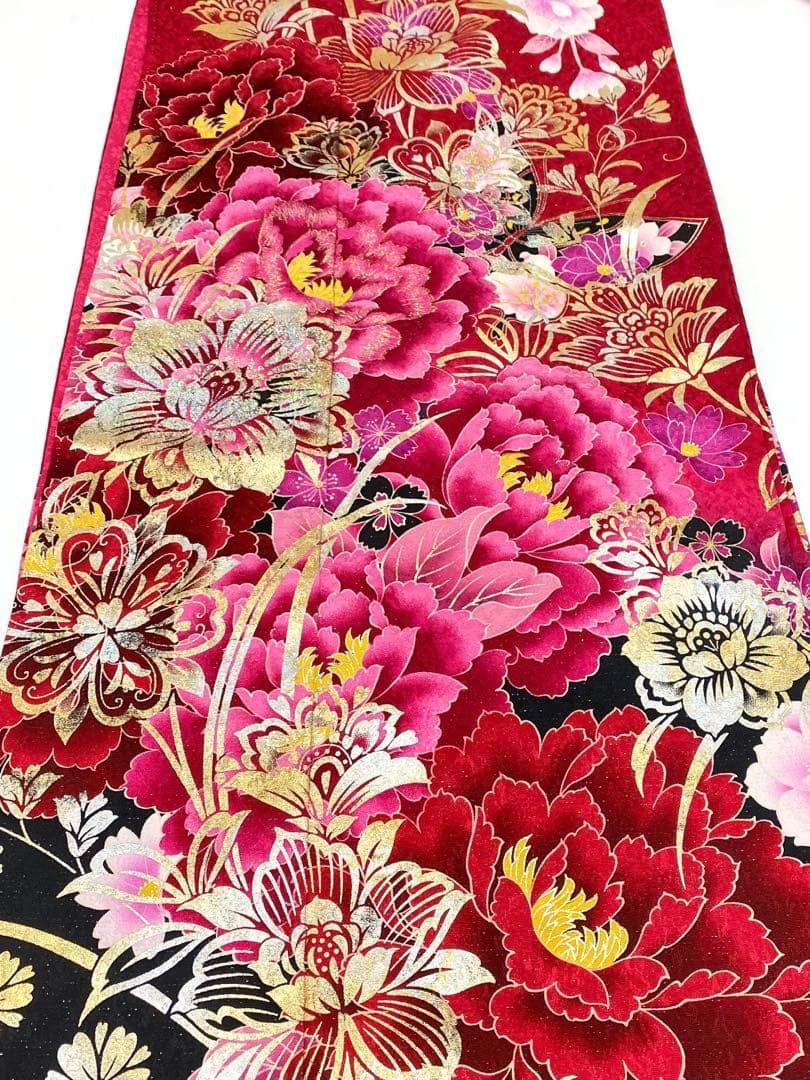 振袖 ラメ刺繍 グリッター箔 身丈173cm 撥水加工済 MO3205 - メルカリ