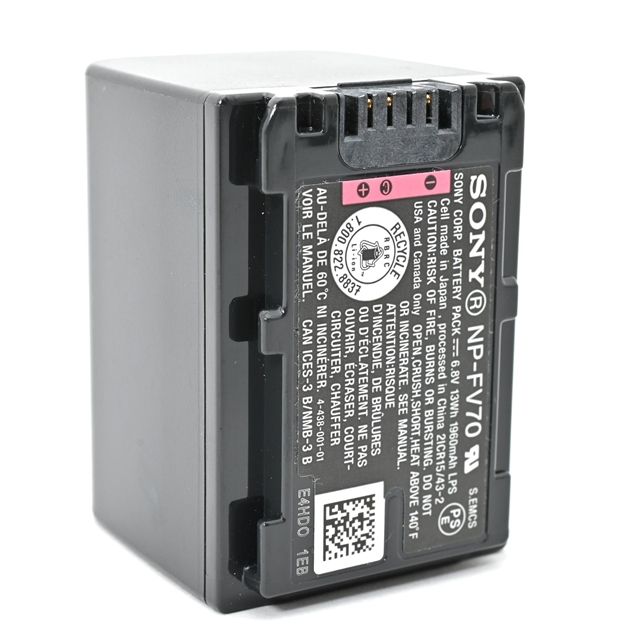 良品＞ SONY リチャージャブルバッテリーパック NP-FV70｜ハンディカム