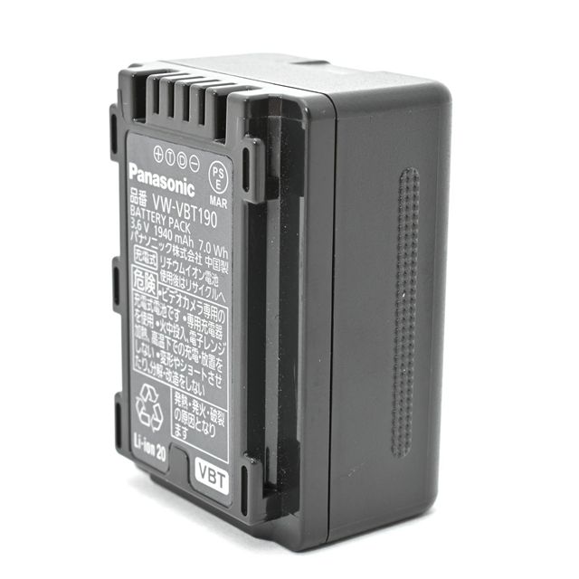 良品＞ Panasonic バッテリーパック VW-VBT190-K｜互換性の高い純正