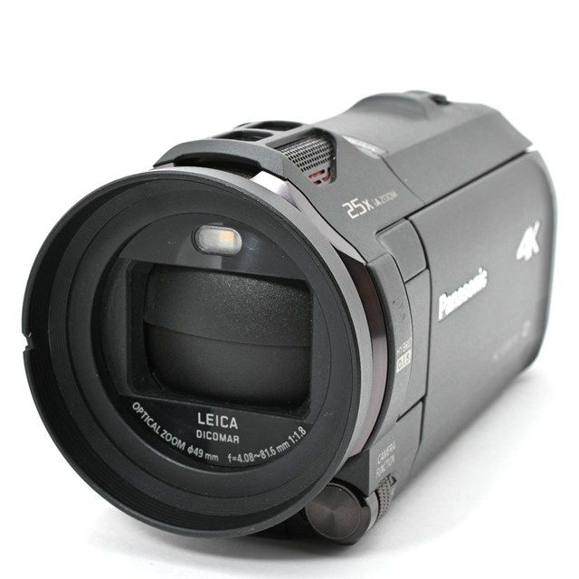 Panasonic 4 Kビデオカメラ VX 985 M 64 GB ブラック 動作良好 ボディ複数傷 打痕あり レンズフード小打痕あり あとから補正機能搭載の ハンディカム HC K