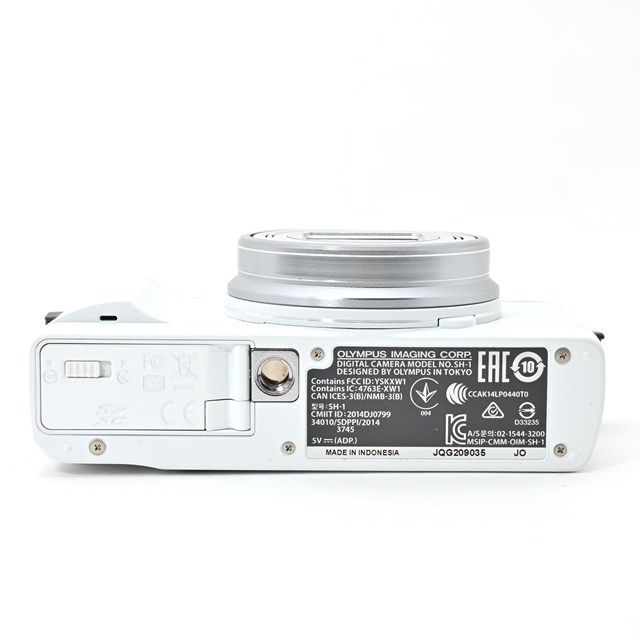  OLYMPUS STYLUS SH 1 ホワイト 光学式5軸手ぶれ補正搭載 光学24倍＆超解像48倍ズーム 液晶横ラバー部変色あり 動作良好のコンパクトデジタルカメラ コンパクトデジタルカメラ デジタルカメラ