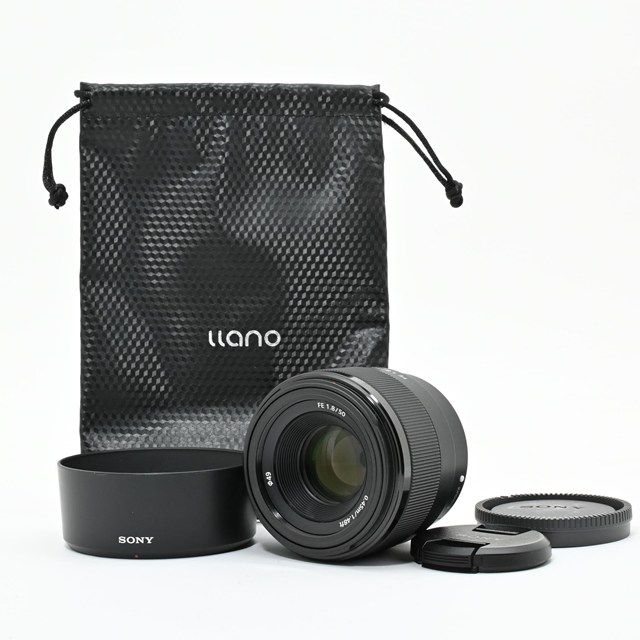 SONY FE 50 mm F 1.8 ｜外観 上コンディション｜レンズ内クリアで光学良好｜レンズフード＆ポーチ付属の使いやすいフルサイズ単焦点レンズ