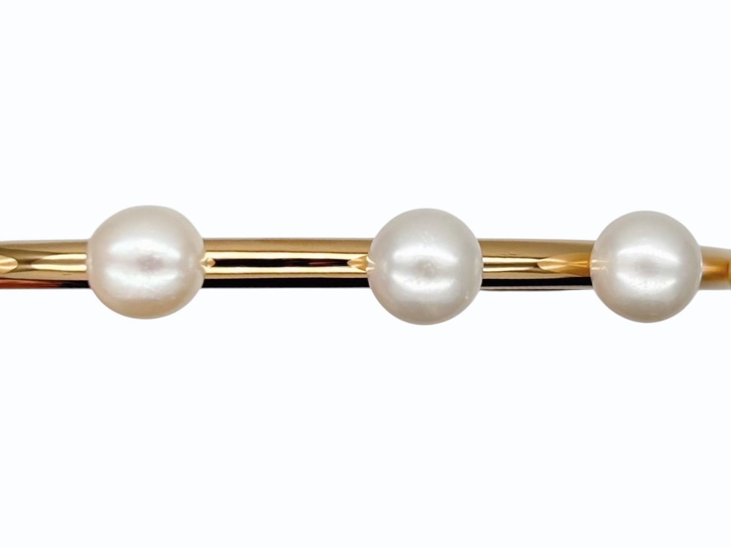 極美品 Bijou de M ビジュードエム Dot pearl bangle ドットパール