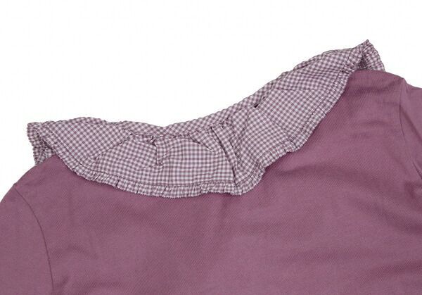 ピンクハウスPINK HOUSE ギンガムチェックフリル襟付き7分袖カットソー