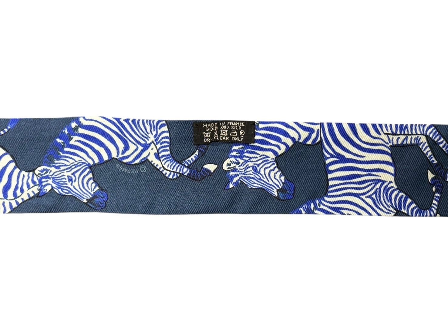 HERMES エルメス ツイリー レ ゼブル LES ZEBRES ゼブラ柄 リボン