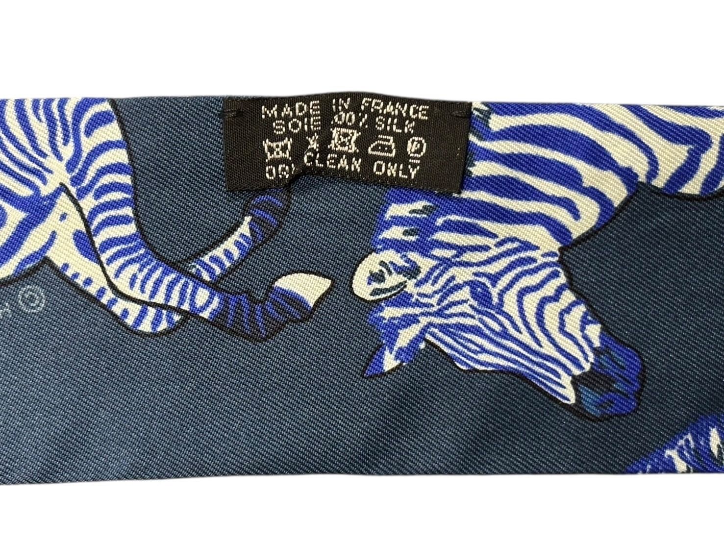 HERMES エルメス ツイリー レ ゼブル LES ZEBRES ゼブラ柄 リボン