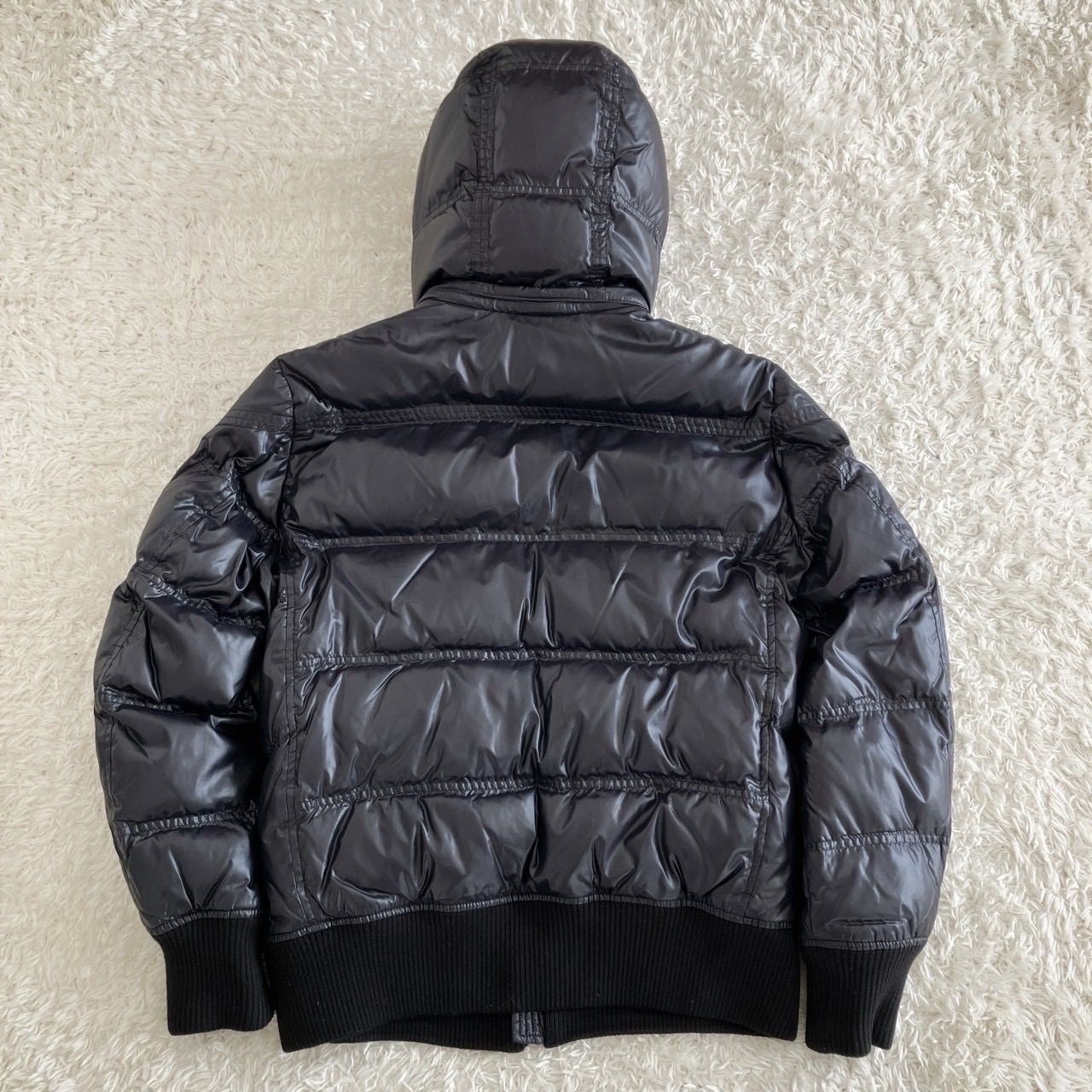 old UNIQLO ユニクロ プレミアムダウンパーカー ブラック 光沢 平成 