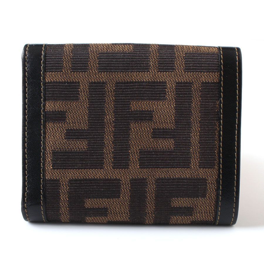 MFK25017 美品 FENDI フェンディ ズッカ 三つ折り 財布 ウォレット