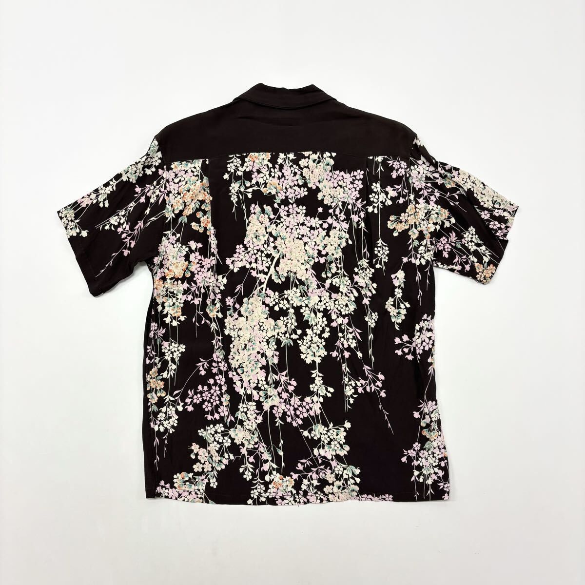 Sun Surf サンサーフ TOYO 東洋 CHERRY BLOSSOM S|S SHIRT SS 30982 枝垂れ桜 チェリー ブロッサム アロハ シャツ サイズ M 712-0040