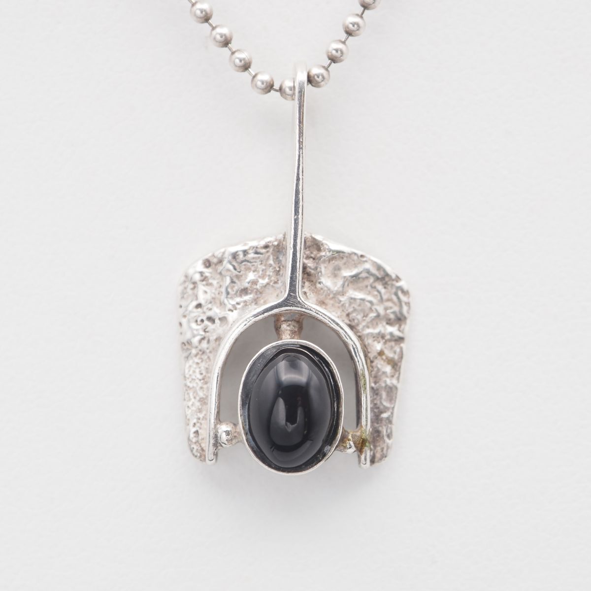 J810 オニキス SILVER刻印 ペンダント トップ デザイン シルバー