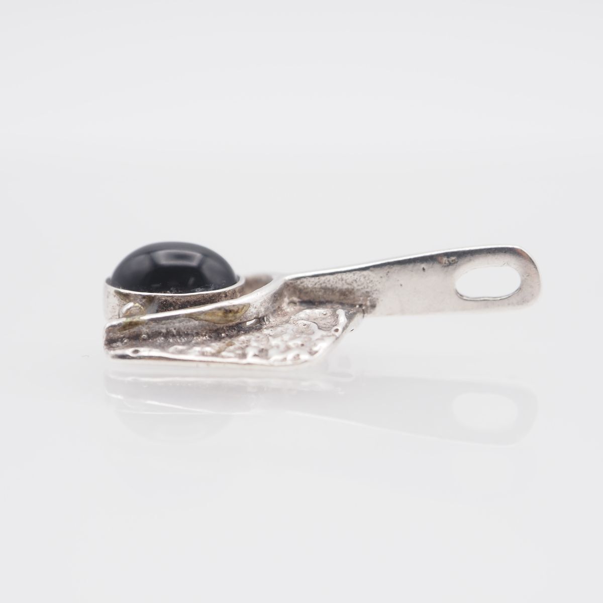 J810 オニキス SILVER刻印 ペンダント トップ デザイン シルバー