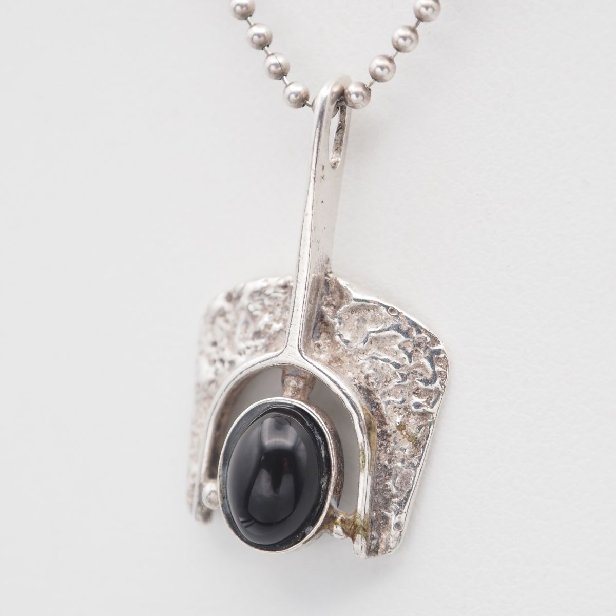 J810 オニキス SILVER刻印 ペンダント トップ デザイン シルバー