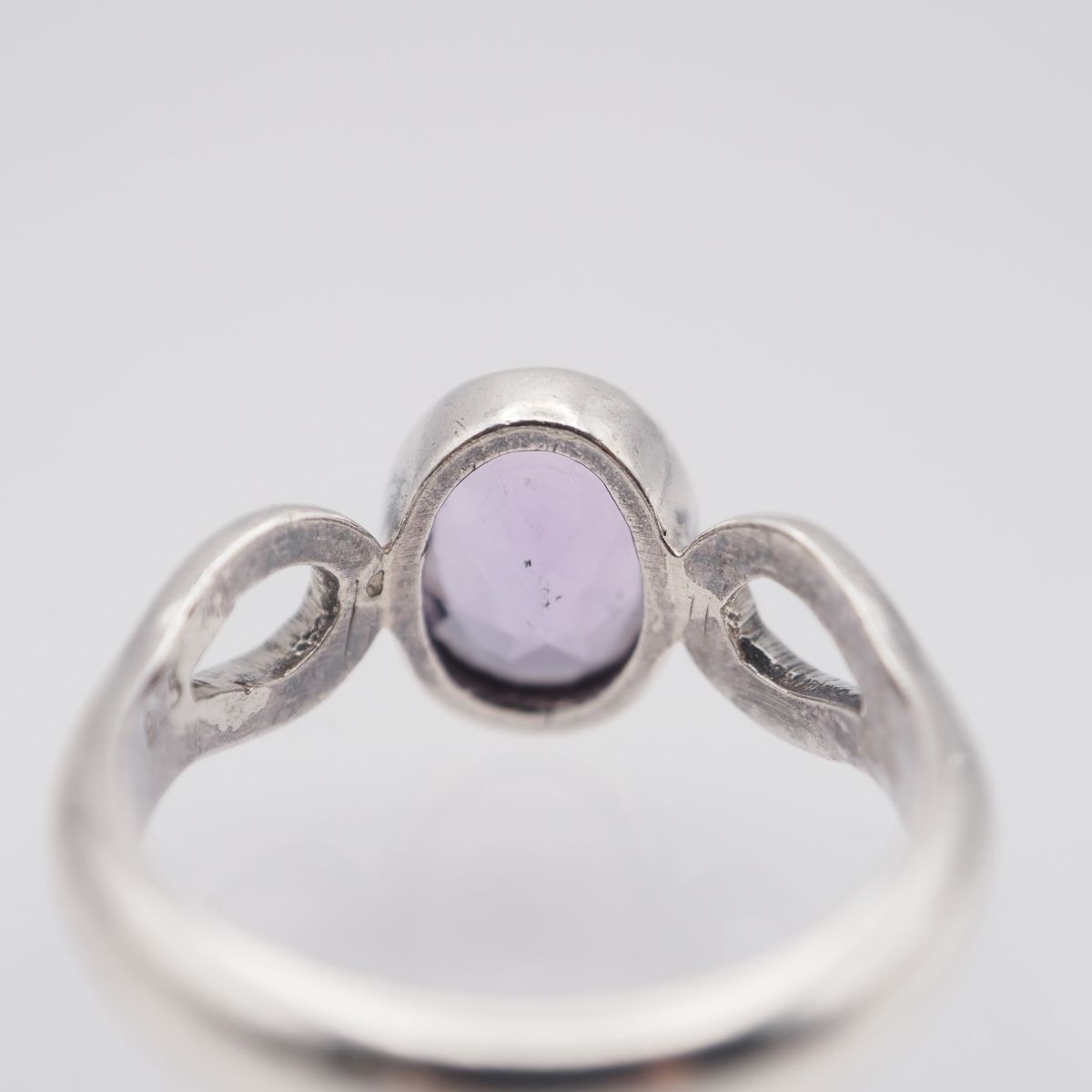J904 アメジスト 925刻印 リング デザイン シルバー 指輪 ヴィンテージ
