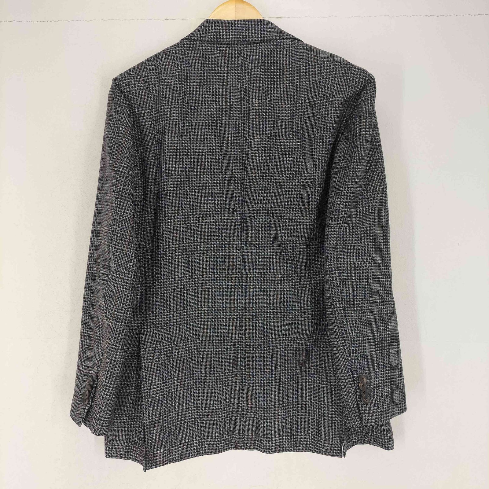 ラルディー二 LARDINI 段返り3B グレンチェックシルクテーラートド