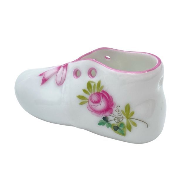 HEREND ヘレンド ベビーシューズ 箱あり！ 未使用 ヘレンド Herend ウィーンの薔薇・ピンク ミニベビーシューズ