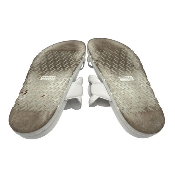 ○ エルメス HERMES サンダル エクストラ シェーヌ・ダンクル 白 37 1