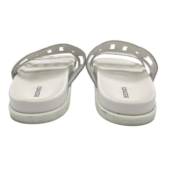 ○ エルメス HERMES サンダル エクストラ シェーヌ・ダンクル 白 37 1