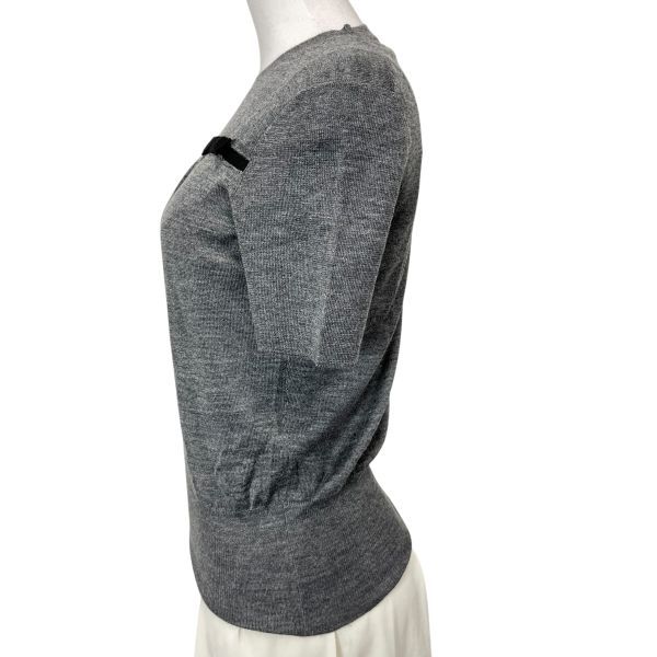 ちんた PRADA ダークグレー 半袖ニットセーター ちんた PRADA ダークグレー 半袖ニットセーター PRADA グレー 半袖