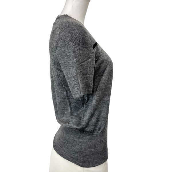 ◇ プラダ PRADA トップス ニットセーター 半袖 クロップド丈 リボン