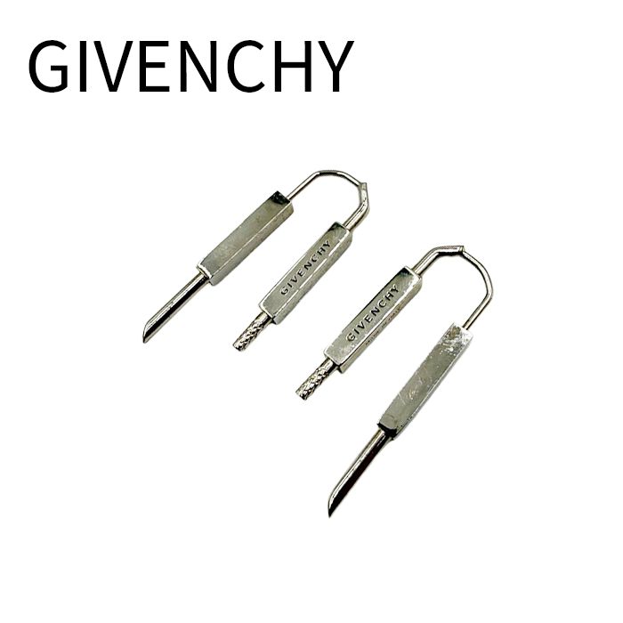GIVENCHY ジバンシィ ロゴ Uロックモチーフ ピアス シルバーカラー