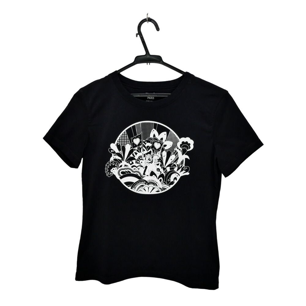 名東】エルメス Tシャツ フォーブルレインボー ブラック 黒 36サイズ 