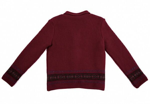 美品 Mademoiselle NON NON 丸襟ニットジャケット マドモアゼルノンノンMademoiselle NON オファー NON ウールナイロン