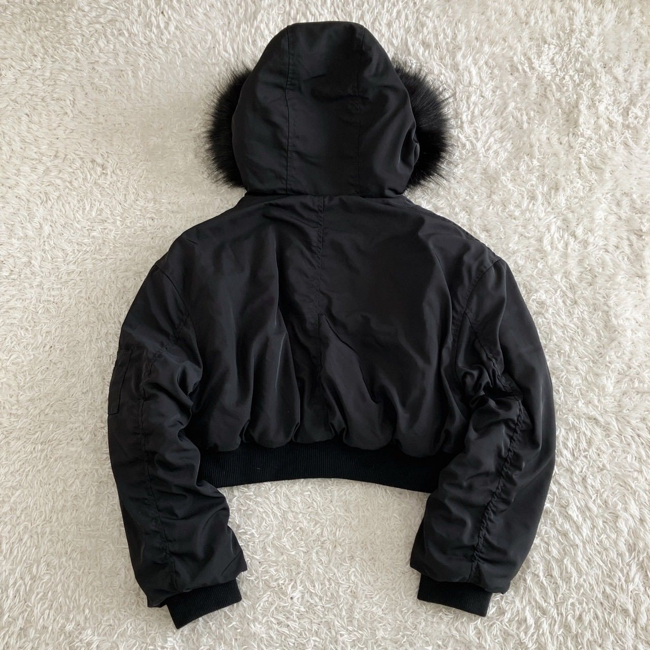 ALPHA ファー付き ボンバージャケット ショート丈 2wayライナー y2k