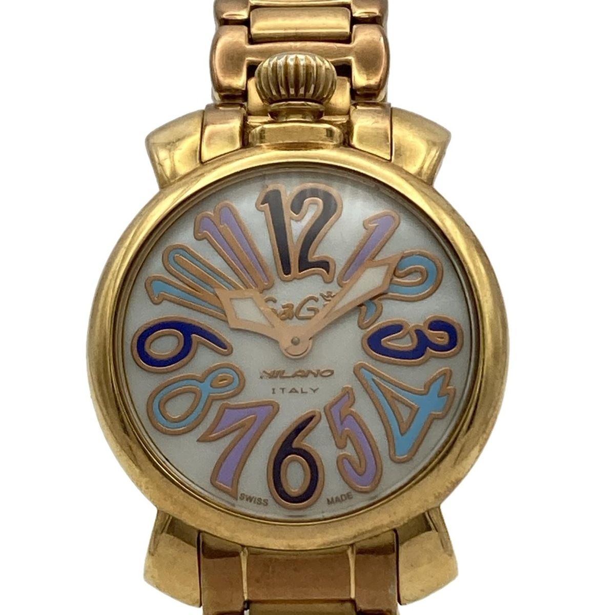 GAGA MILANO(ガガミラノ) 腕時計 マヌアーレ35 6021 ボーイズ SS 白