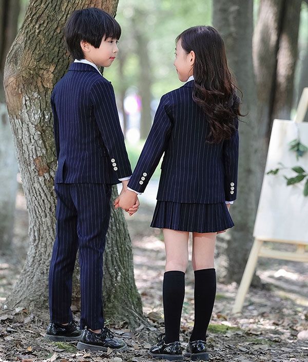 子供制服 160 cm 冬服 学生服 ストライプ 縞柄 ユニフォーム 卒業式 入園 女の子 受験 小学校 中学生 キッズ通園 通学制服 フォーマル 子供服 卒園式 発表会 dt 050 x 1