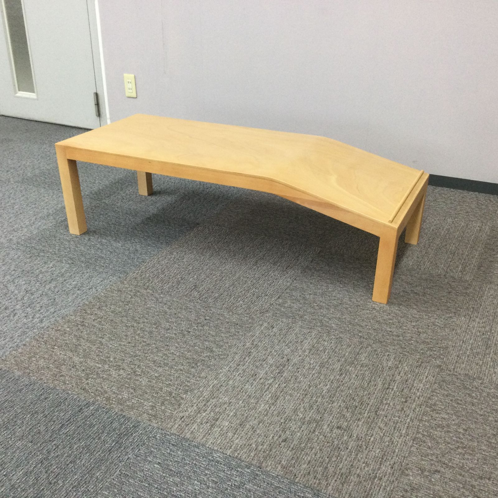 木製☆ACTUS☆アクタス☆EHON☆ななめテーブル☆引取歓迎☆W1200×D500