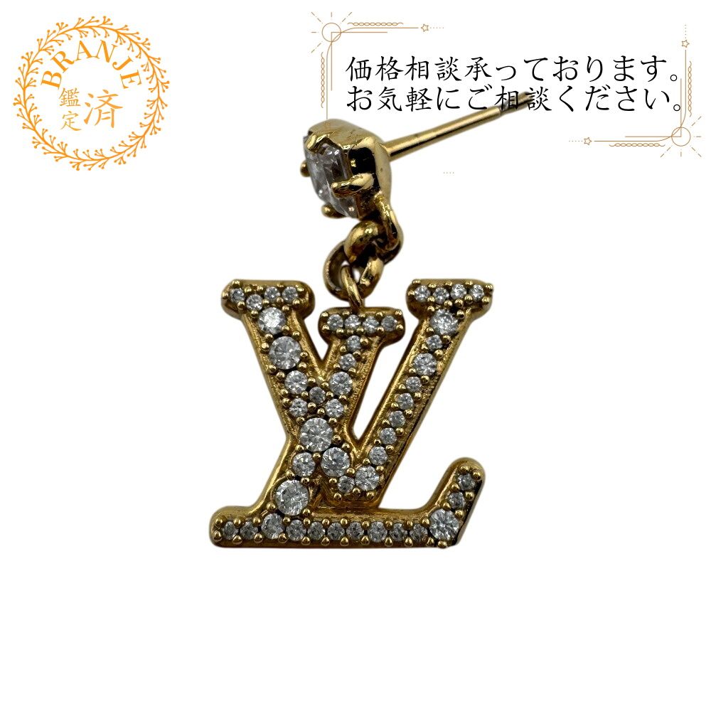 LOUIS VUITTON ルイヴィトン M01844 片耳 ピアス レディ LV ピアス