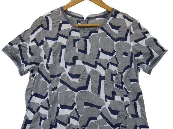 未使用】【日本製】センソユニコ t.b ティービー 半袖ワンピース シワ