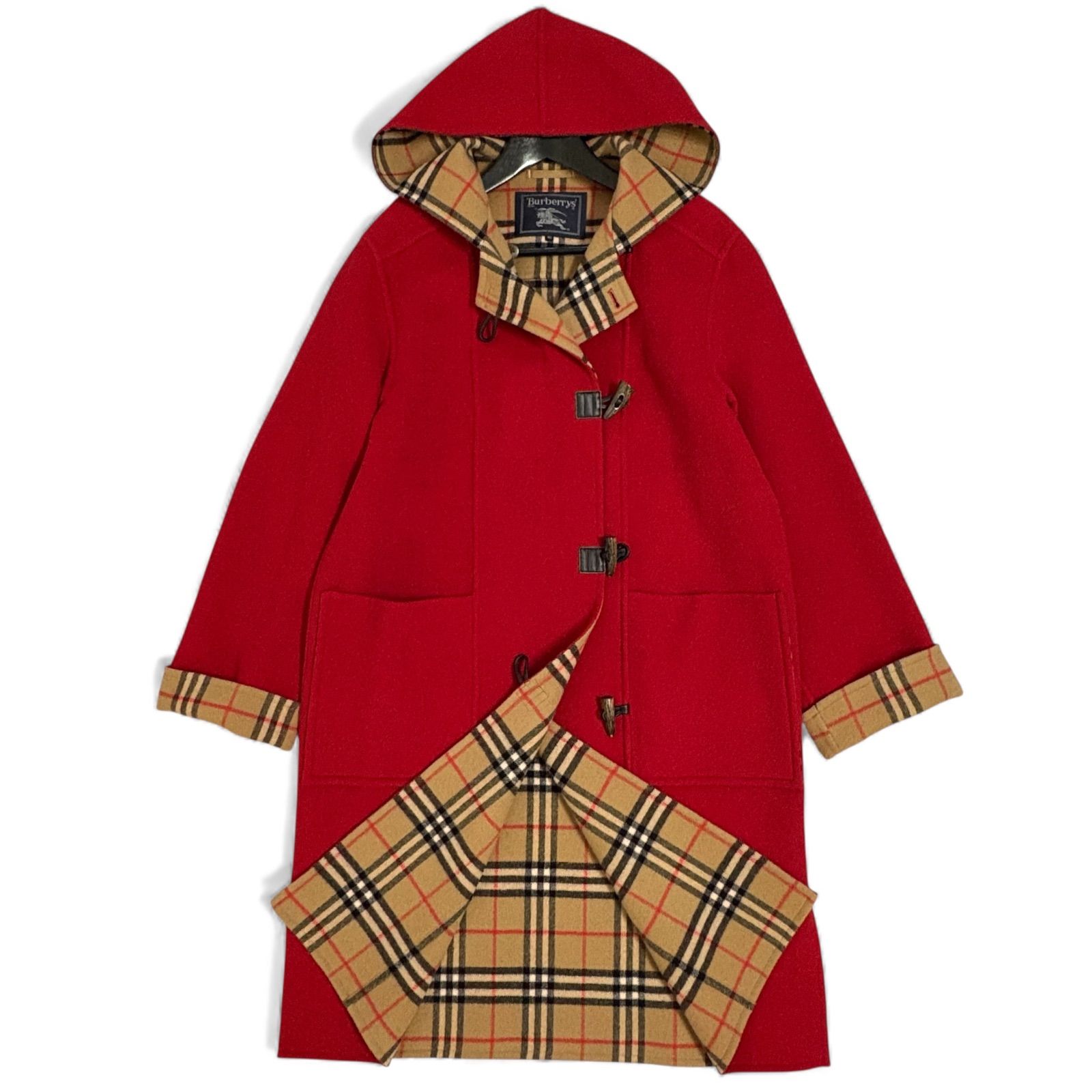 希少 バーバリー Burberry カシミヤ ウール ダブルフェイス ロング