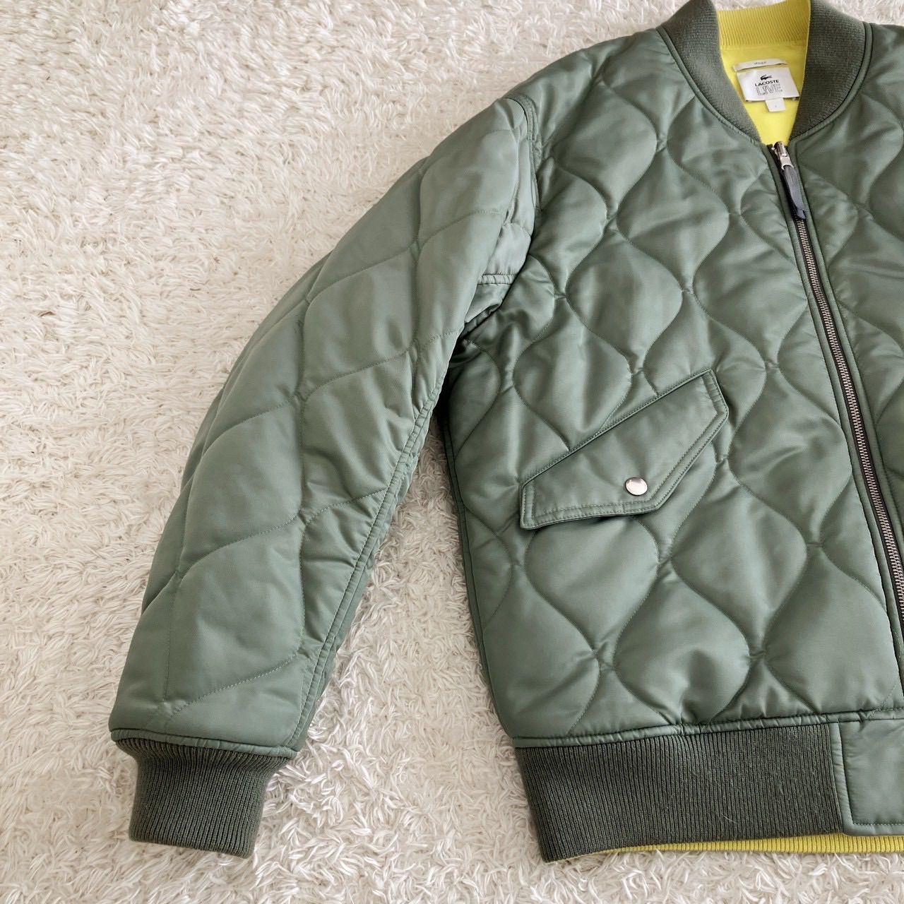 美品！LACOSTE L!VE ラコステ MA-1 キルティングジャケット