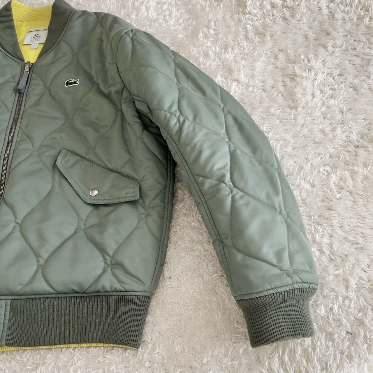 美品！LACOSTE L!VE ラコステ MA-1 キルティングジャケット