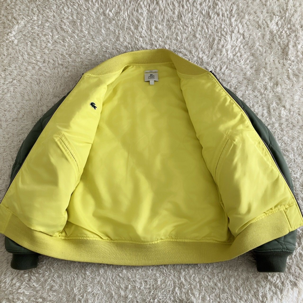 美品！LACOSTE L!VE ラコステ MA-1 キルティングジャケット