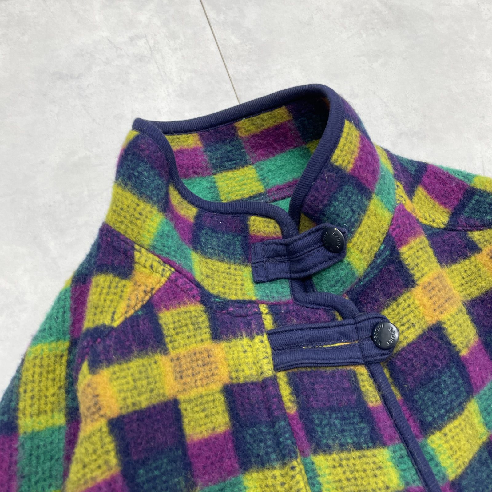 MISSONI ミッソーニ コート チェック柄 総柄 ハイネック ウール マルチ