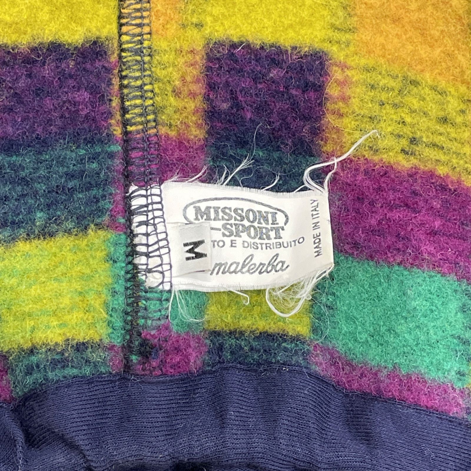 MISSONI ミッソーニ コート チェック柄 総柄 ハイネック ウール マルチ