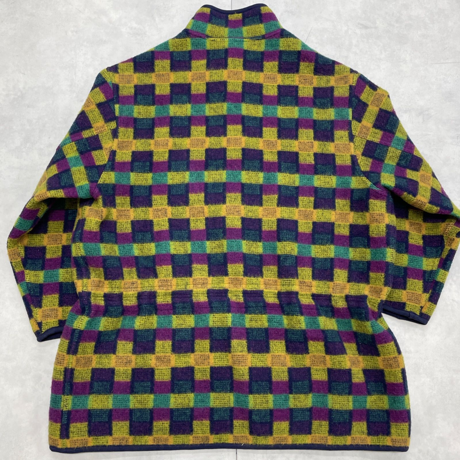 MISSONI ミッソーニ コート チェック柄 総柄 ハイネック ウール マルチ