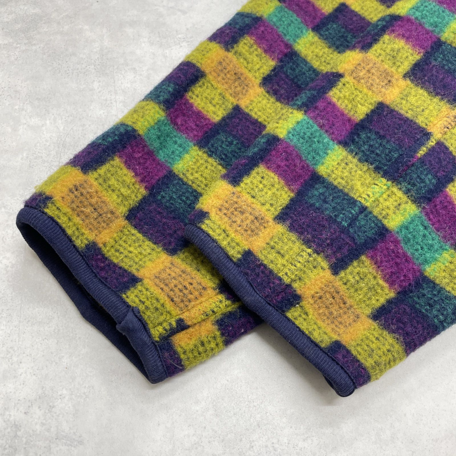 MISSONI ミッソーニ コート チェック柄 総柄 ハイネック ウール マルチ