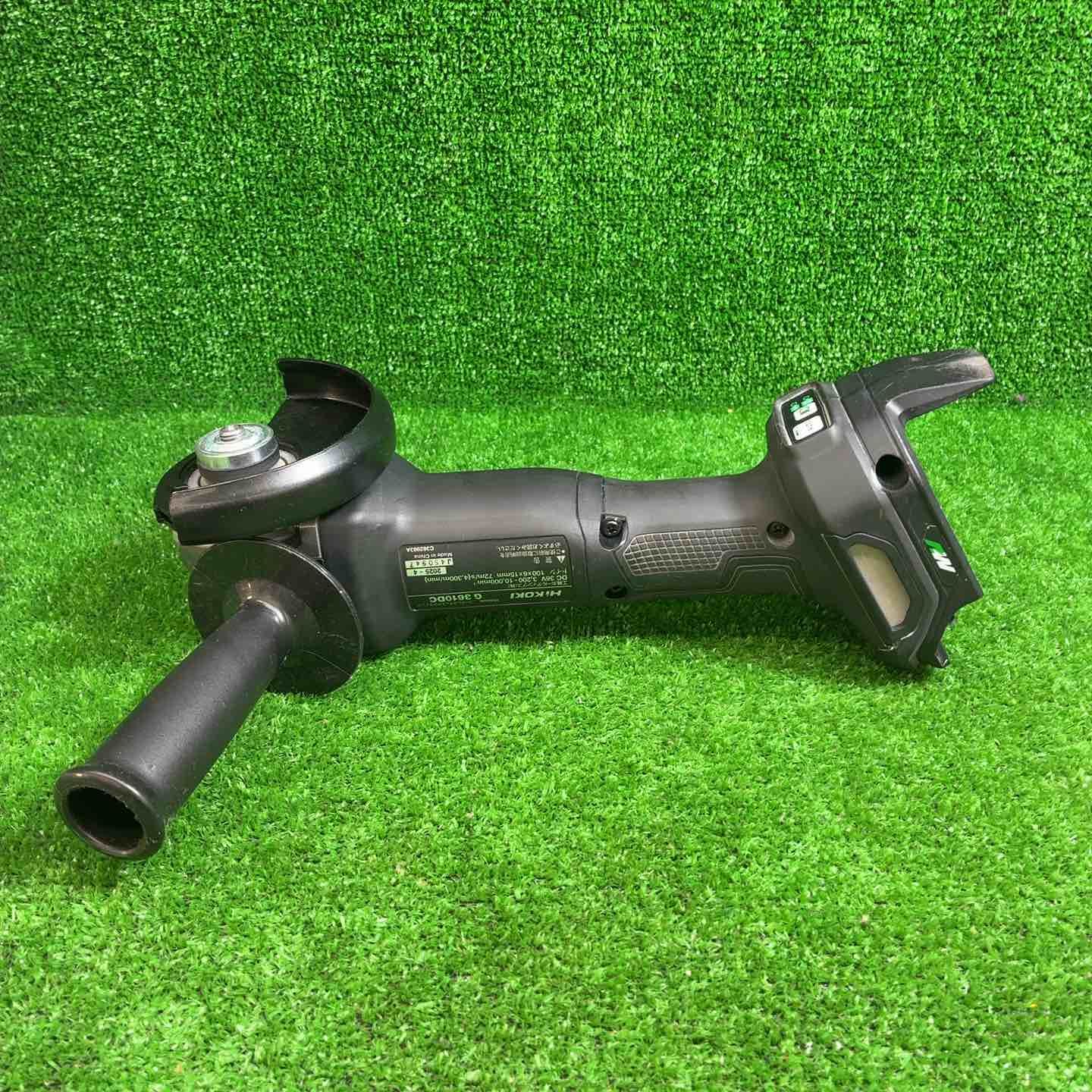 HiKOKI ハイコーキ 36 V 充電式 ディスクグラインダ G 3610 DC ブラック トイシ径100 mm スライドスイッチ 蓄電池 充電器 ケース別売 NNB
