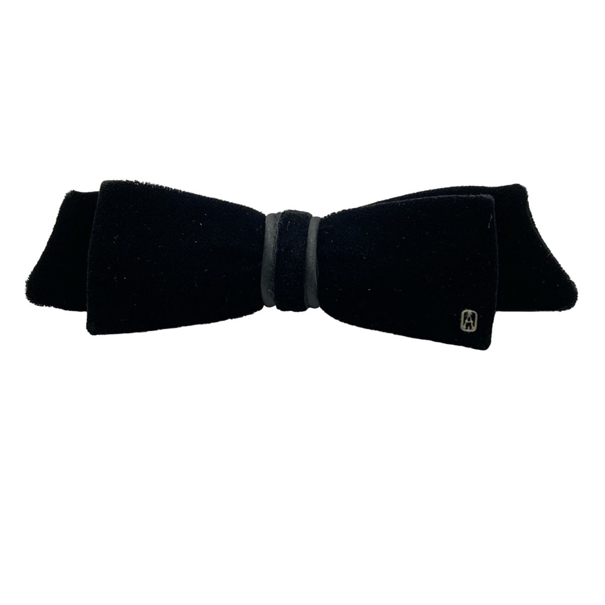 ALEXANDRE de PARIS アレクサンドル ドゥ パリ バレッタ 黒 ゴールド リボン