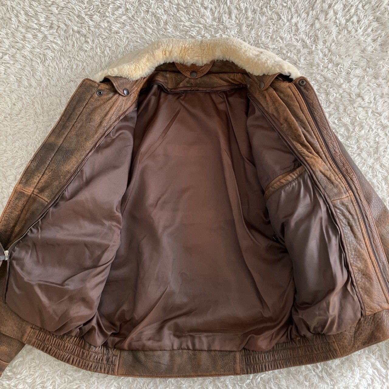 ① vintage ヴィンテージ G-1 A-2フライトレザージャケット ムートン